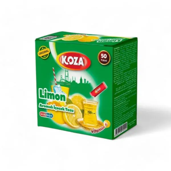 Limon Aromalı İçecek Tozu 50 Paket – Koza